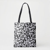 Abstracte vormen 180318 - zwart op wit tote bag (Voorkant)
