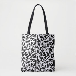 Abstracte vormen 180318 - zwart op wit tote bag