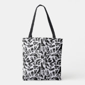 Abstracte vormen 180318 - zwart op wit tote bag (Achterkant)