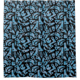 Abstracte vormen 180318 - zwembad douchegordijn