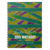 Abstracte vormen 20 e Birthday Guest Book 5 Notitieboek (Voorkant)