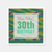 Abstracte Vormen 30e Verjaardagspapier Servetten (Voorkant)