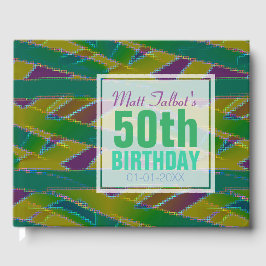 Abstracte vormen 50e Birthday Guest Book Gastenboek