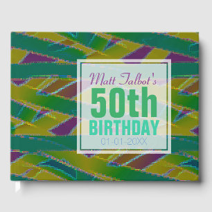 Abstracte vormen 50e Birthday Guest Book Gastenboek