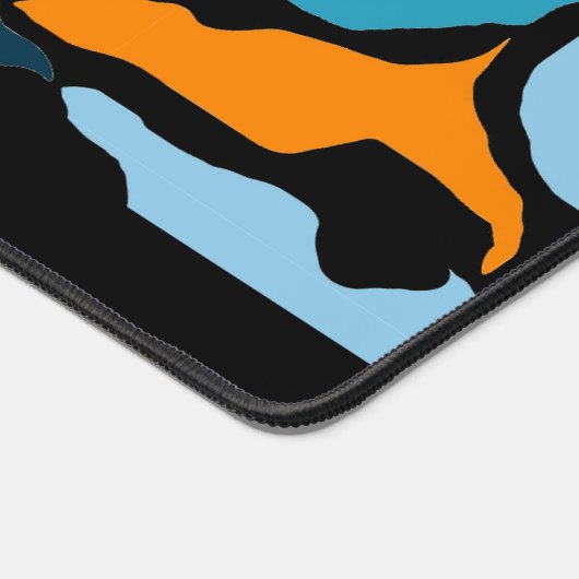 Abstracte vormen Artsy Black Bureaumat (Hoek)