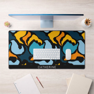 Abstracte vormen Artsy Black Bureaumat