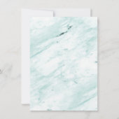 Abstracte vormen Blauwgroen Groene Marmer Terug &  Save The Date (Achterkant)