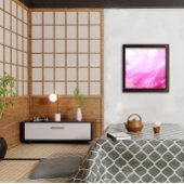 Abstracte vormen bloem roze waterverf Poster