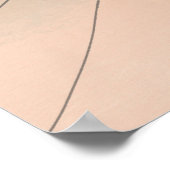 Abstracte vormen Boho stijl bladeren ontwerp Poster (Hoek)