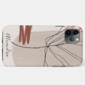 Abstracte vormen botanisch leder Case-Mate iPhone case (Achterkant (horizontaal))