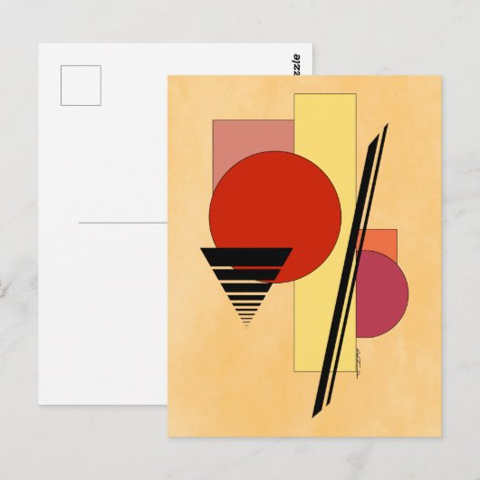 Abstracte vormen briefkaart (Voorkant / Achterkant)