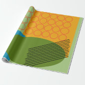 Abstracte vormen cadeaupapier (Uitgerold)