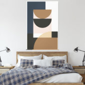 Abstracte vormen canvas afdruk (Insitu (Slaapkamer))