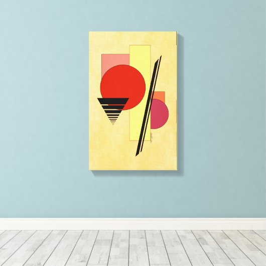 Abstracte vormen canvas afdruk (Insitu (Houten vloer))