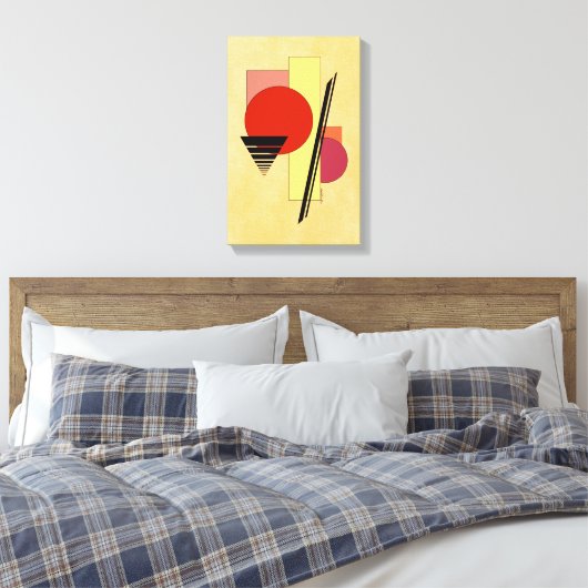 Abstracte vormen canvas afdruk (Insitu (Slaapkamer))