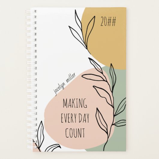 Abstracte vormen die elke dag tellen onbijgewerkt planner (Voorkant)