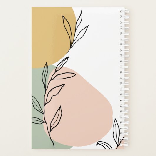 Abstracte vormen die elke dag tellen onbijgewerkt  planner (Achterkant)