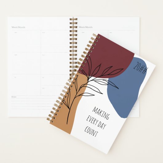 Abstracte vormen die elke dag tellen planner (Display)