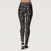 Abstracte vormen Donkerpatroon Leggings (Achterkant)