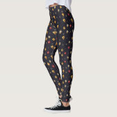 Abstracte vormen Donkerpatroon Leggings (Links)