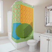 Abstracte vormen douchegordijn (In situ)