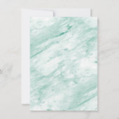 Abstracte vormen Emerald Marble Back & 2 foto's Save The Date (Achterkant)