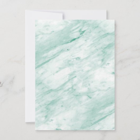 Abstracte vormen Emerald Marble Back & 2 foto's Save The Date (Achterkant)