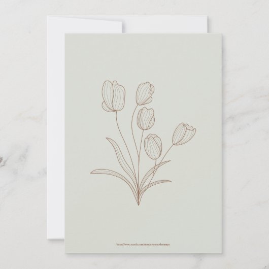 Abstracte vormen en bloemen bruiloft uitnodigen save the date (Achterkant)