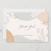 Abstracte vormen en bloemen Hartelijk dank Bedankkaart (Voorkant)