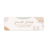 Abstracte vormen en bloemen moderne achtergrond etiket (Voorkant)