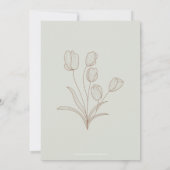 Abstracte vormen en bloemen Uitnodigen Save The Date (Achterkant)