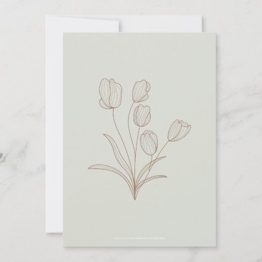 Abstracte vormen en bloemen Uitnodigen Save The Date (Achterkant)