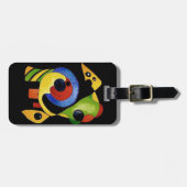 Abstracte vormen en gedurfde kleuren bagagelabel (Voorkant horizontaal)