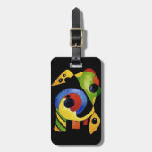 Abstracte vormen en gedurfde kleuren bagagelabel (Voorkant verticaal)