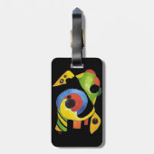 Abstracte vormen en gedurfde kleuren bagagelabel (Achterkant verticaal)