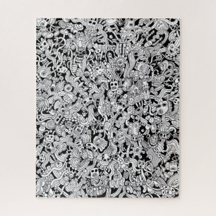 Abstracte vormen en gezichten Illustratie moeilijk Legpuzzel