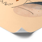 Abstracte vormen en kunstgezicht poster (Hoek)