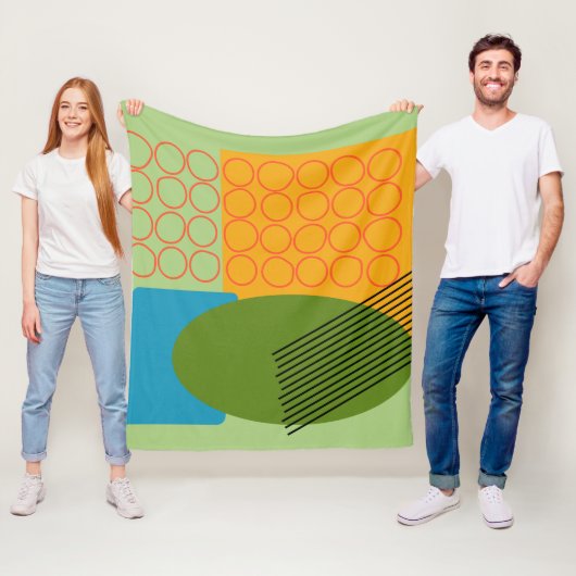 Abstracte vormen fleece deken (In situ)