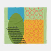 Abstracte vormen fleece deken (Voorkant (Horizontaal))