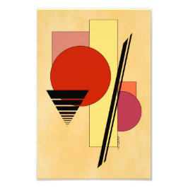 Abstracte vormen foto afdruk