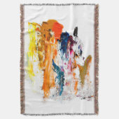 Abstracte vormen geboren uit het palet van een lev deken (Voorkant Verticaal)