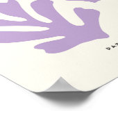 Abstracte vormen gele Lila vormen, gele Poster (Hoek)