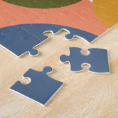 Abstracte vormen Geometrische folkkleuren landscha Legpuzzel (Zijkant)