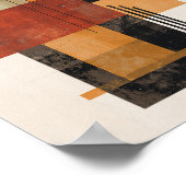 Abstracte Vormen – Getextureerde Retro Kleuren Muu Poster (Hoek)