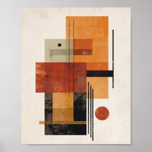 Abstracte Vormen – Getextureerde Retro Kleuren Muu Poster