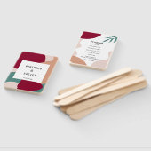 Abstracte vormen hedendaags trouwprogramma handwaaier (Niet-gemonteerd)