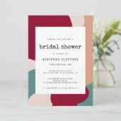 Abstracte vormen hedendaags Vrijgezellenfeest Kaart (Staand voorkant)