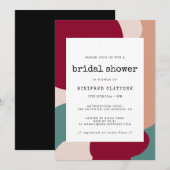 Abstracte vormen hedendaags Vrijgezellenfeest Kaart (Voorkant / Achterkant)