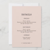 Abstracte vormen hedendaags vrijgezellenweekend kaart (Achterkant)