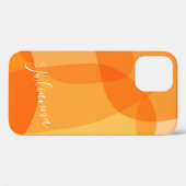 Abstracte vormen in Gele Gepersonaliseerde Naam va Case-Mate iPhone Case (Achterkant (horizontaal))